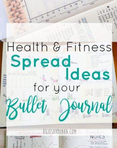 Stay on Track with these motivational bullet journal spread ideas for health and fitness.