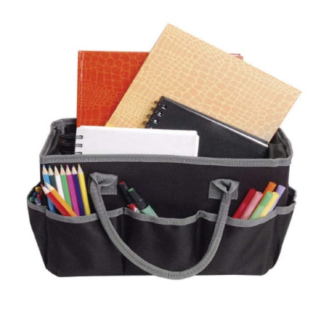 Tote for bullet journal supplies