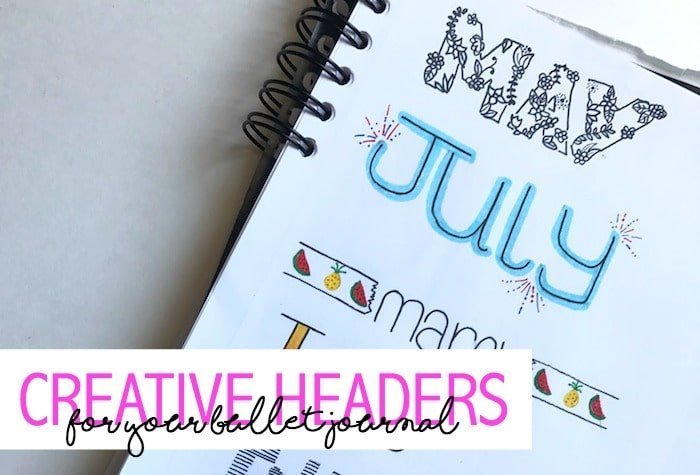 Creative headers for your bullet journal