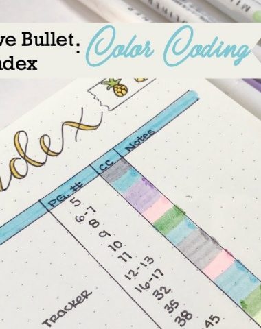 Alternative Bullet Journal Index with color coding