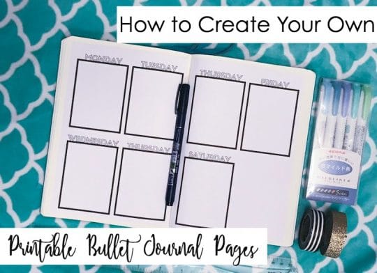 How to Make Your Own Printable Bullet Journal Pages--No Excel Required ...
