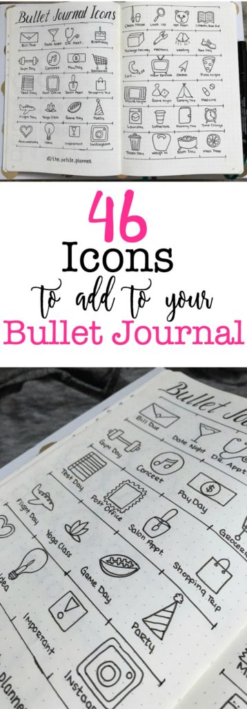 Check out these planning icons perfect for your bullet journal