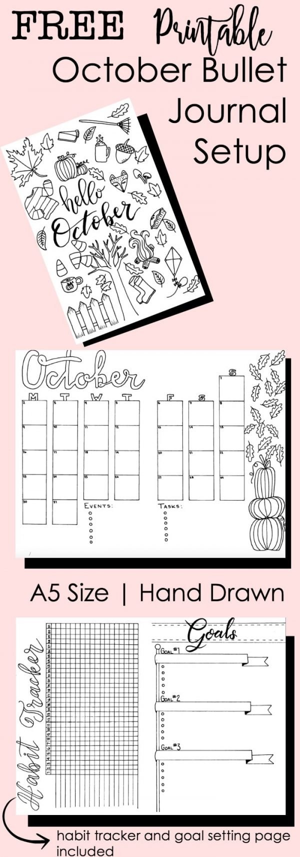 October Bullet Journal Setup: Free Printable ⋆ The Petite Planner
