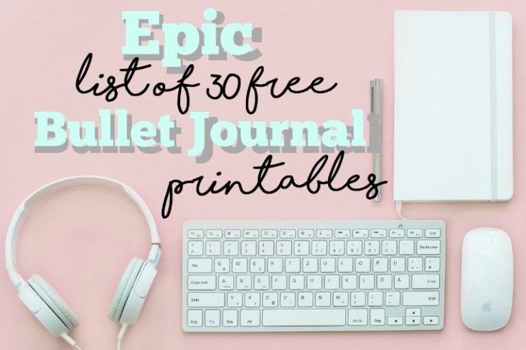 Epic List of 30 Free Bullet Journal Printables ⋆ The Petite Planner