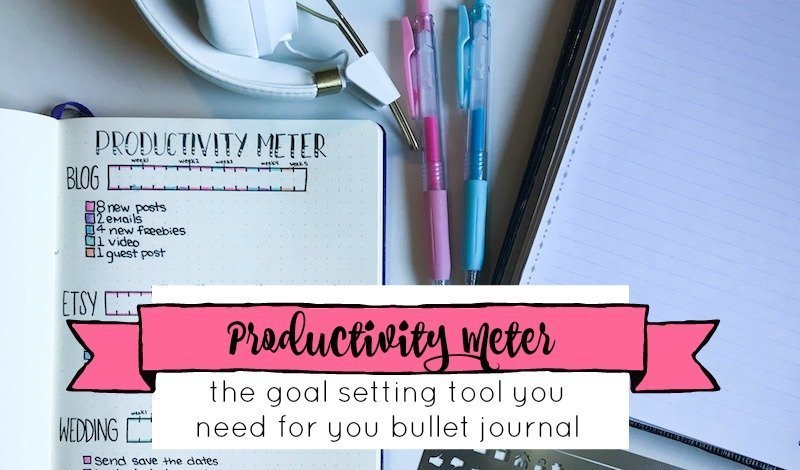 The Productivity Meter is a new tool for goal setting, and it's perfect to add to your bullet journal