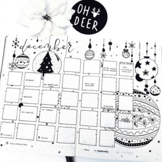 15 Christmas Bullet Journal Layout Ideas + FREE Printable Christmas ...
