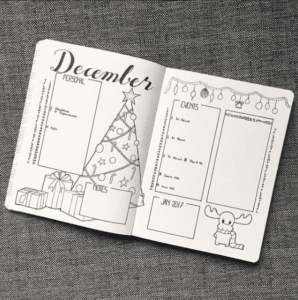 15 Christmas Bullet Journal Layout Ideas + FREE Printable Christmas ...