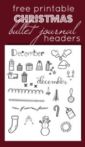 15 Christmas Bullet Journal Layout Ideas + FREE Printable Christmas ...