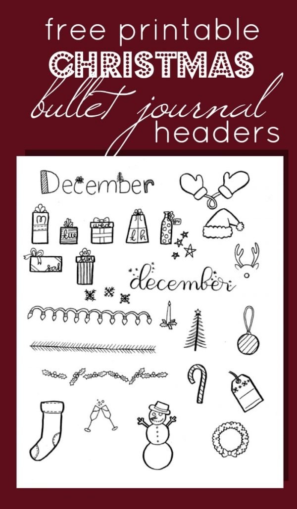 15 Christmas Bullet Journal Layout Ideas + FREE Printable Christmas ...