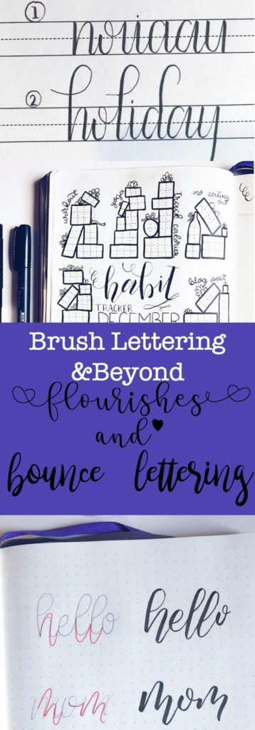 Learn how to add flourishes to your brush lettering and how to do bounce lettering in this one informative post