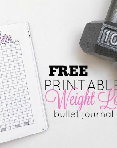 5 Free Printable Bullet Journal Weight Loss Pages