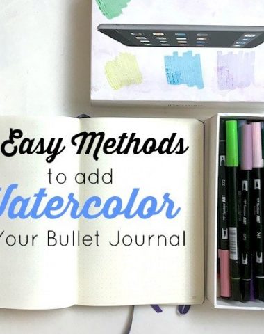 3 Easy Methods to Add Watercolor to Your Bullet Journal