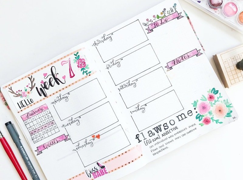 Adding Watercolor Painting to your bullet journal