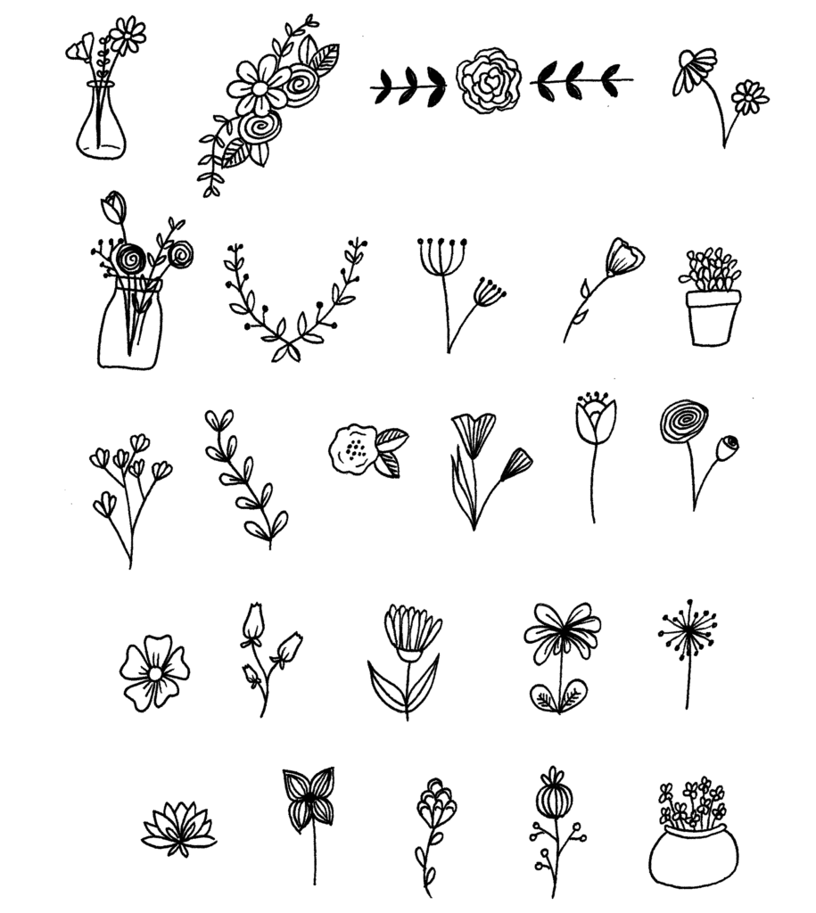 25 Floral Doodles for Your Bullet Journal