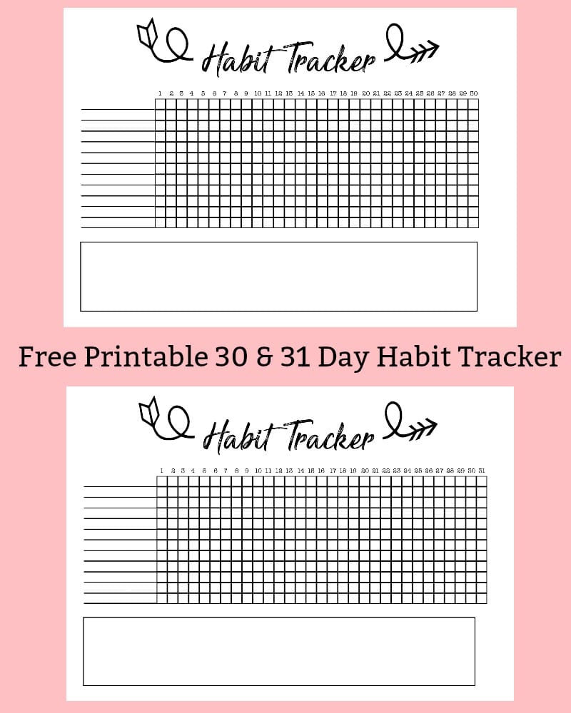 Free Printable A5 Habit Tracker The Petite Planner