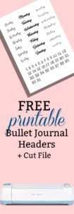 Free Printable Bullet Journal Header Stickers + Cut File ⋆ The Petite ...