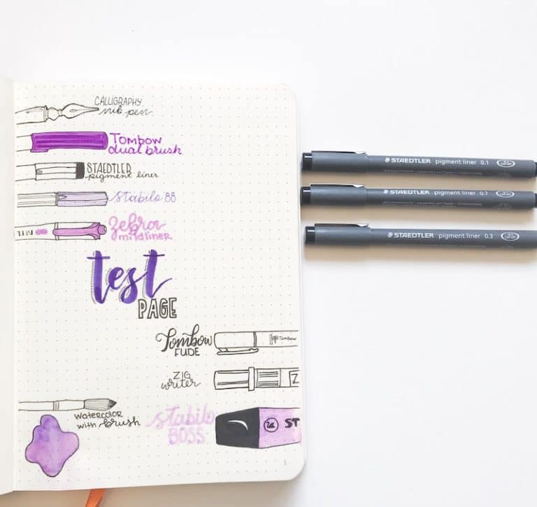3 Best Fineline Pens for Bullet Journalling ⋆ The Petite Planner