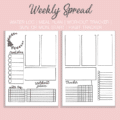 Awesome Free Bullet Journal Weekly Spread Printable ⋆ The Petite Planner