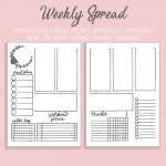 Awesome Free Bullet Journal Weekly Spread Printable ⋆ The Petite Planner
