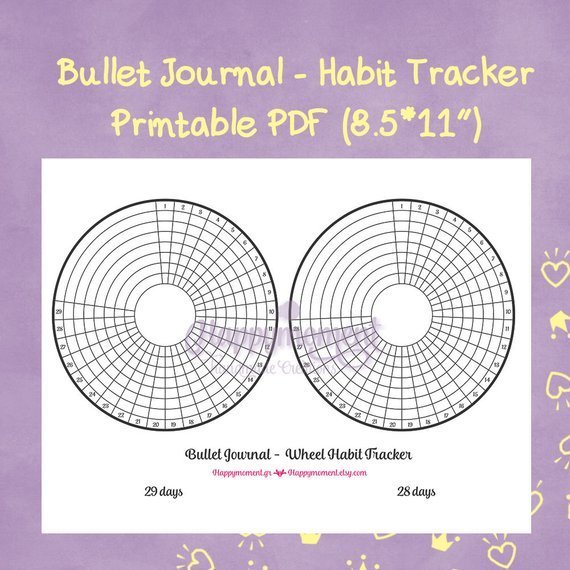 Printable Circular Habit Tracker