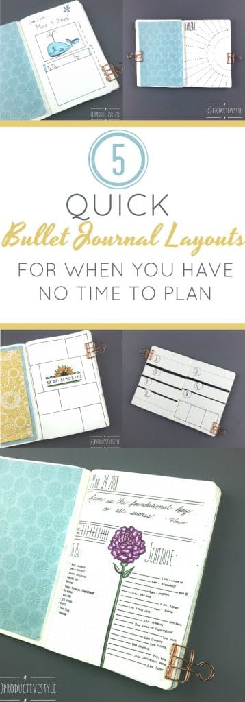 5 Quick Bullet Journal Layouts for When You Have No Time to Plan