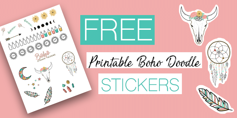 Free Printable Boho Doodle Bullet Journal Stickers