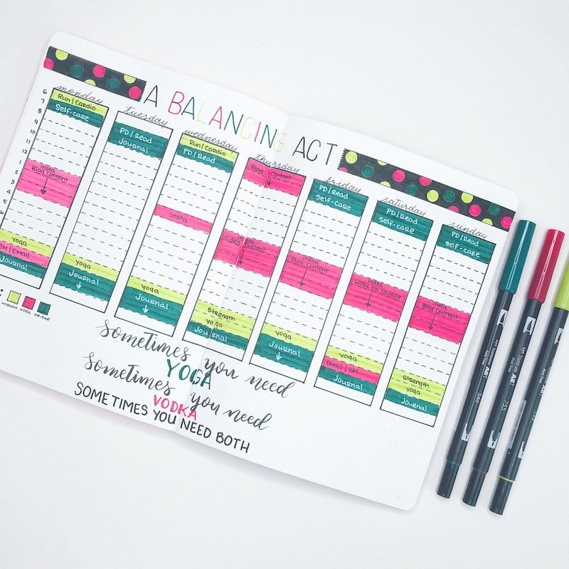 Creating a routine in your bullet journal