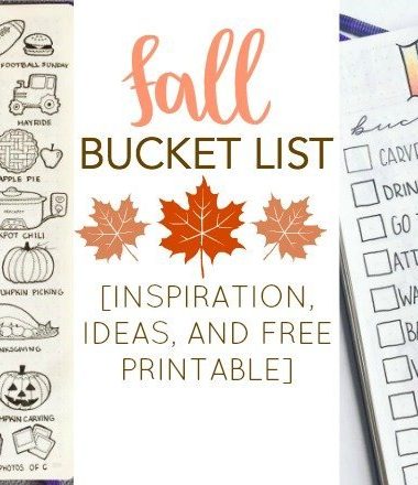 Fall Bucket List Ideas and Inspo for Your Bullet Journal
