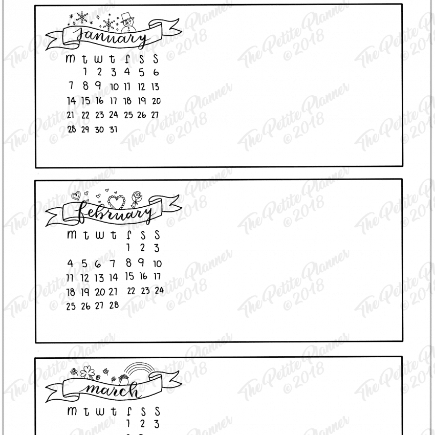 2019 Bullet Journal Future Log Printable ⋆ The Petite Planner
