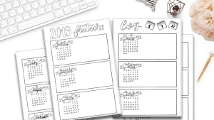 2019 Bullet Journal Future Log Printable ⋆ The Petite Planner
