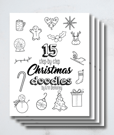 Christmas Doodles for Your Bullet Journal + Free Printable Step-by-Step-Guide