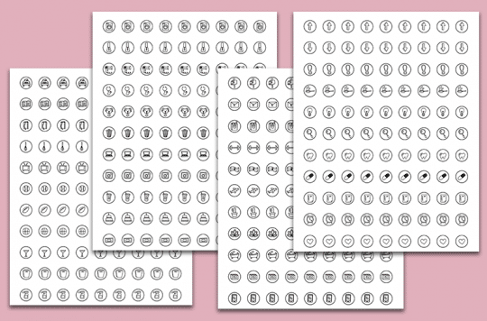 Bullet Journal Icon Printable Stickers ⋆ The Petite Planner