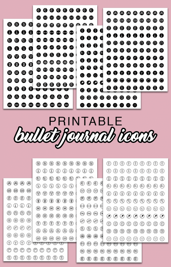 Printable Bullet Journal Icons