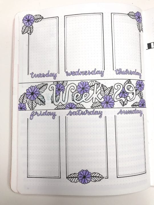 Finding Your Style: Bullet Journal Weekly Layout ⋆ The Petite Planner