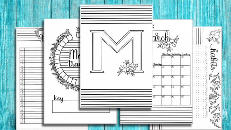 March 2019 Printable Bullet Journal Setup ⋆ The Petite Planner
