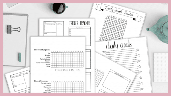 Free Printable Mental Health Bullet Journal Spreads ⋆ The Petite Planner