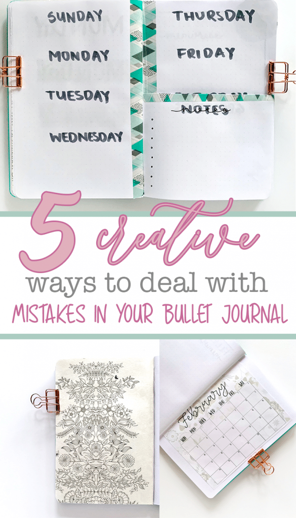 How to Deal with Mistakes in Your Bullet Journal