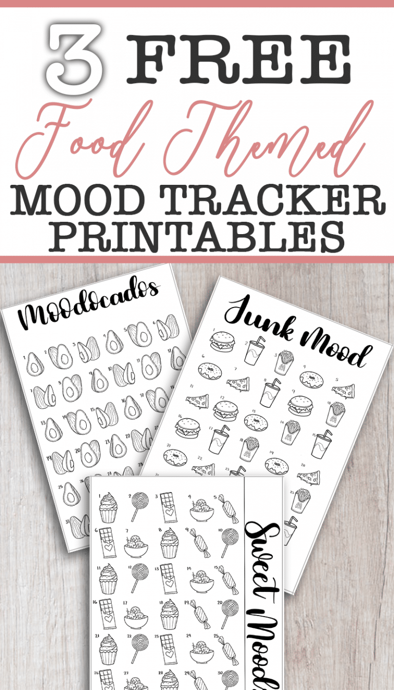 3 Free Food Themed Mood Tracker Printables ⋆ The Petite Planner