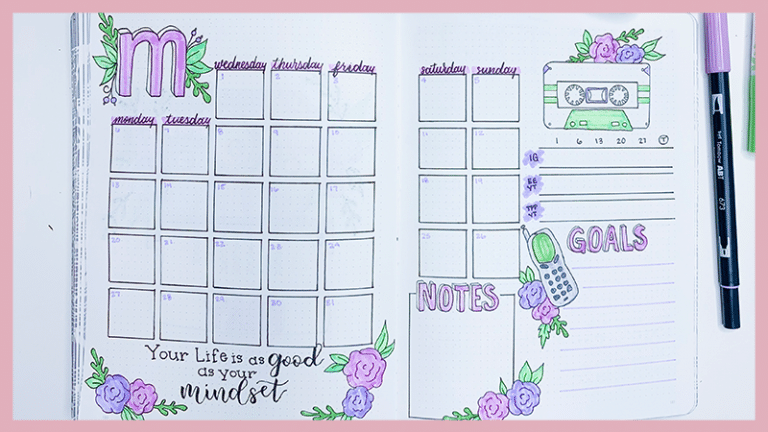 May 2019 Bullet Journal Setup + Doodle Tutorial ⋆ The Petite Planner