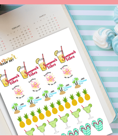 Free Printable Planner Stickers for Summer