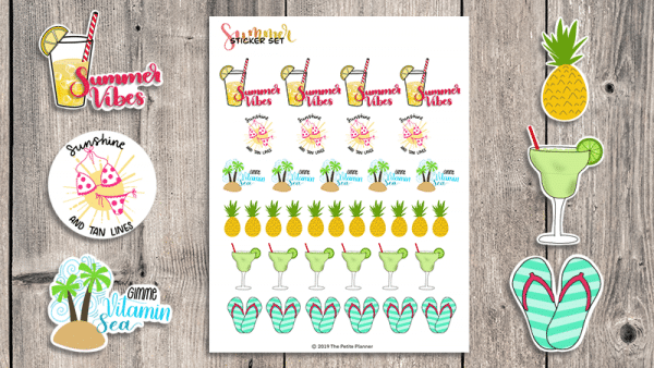 Free Printable Planner Stickers for Summer ⋆ The Petite Planner