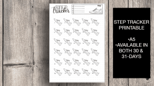 Free Step Tracker Printable Bullet Journal Page ⋆ The Petite Planner