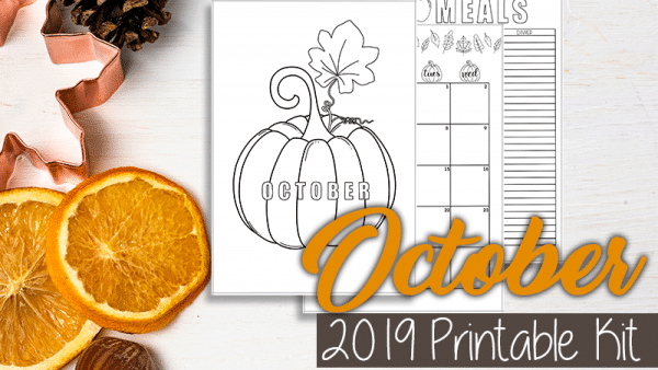 October 2019 Bullet Journal Setup Printable