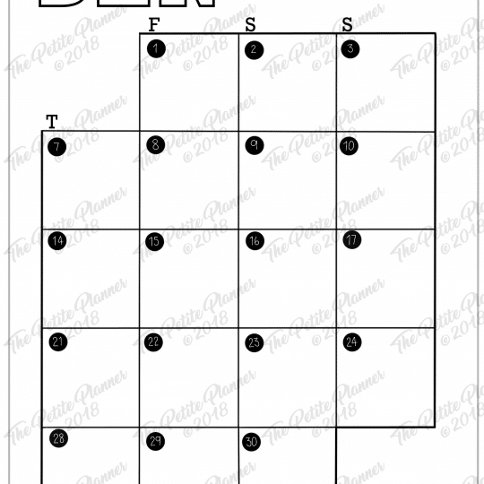 November 2019 Printable Bullet Journal Kit ⋆ The Petite Planner