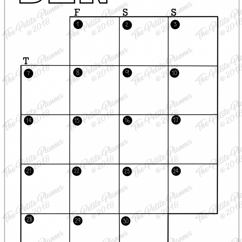 November 2019 Printable Bullet Journal Kit ⋆ The Petite Planner