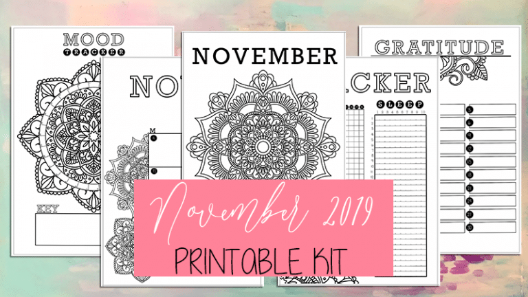 November 2019 Printable Bullet Journal Kit ⋆ The Petite Planner