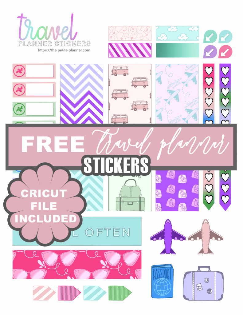 Printable Travel Stickers for your Happy Planner
