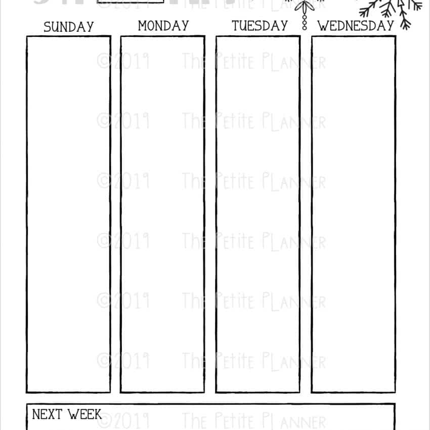 January 2020 Printable Bullet Journal Kit ⋆ The Petite Planner