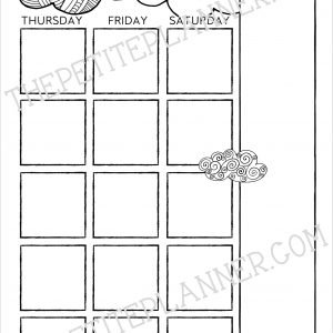 PRINTABLE April Bullet Journal Set Up (Cloud Theme ⋆ The Petite Planner