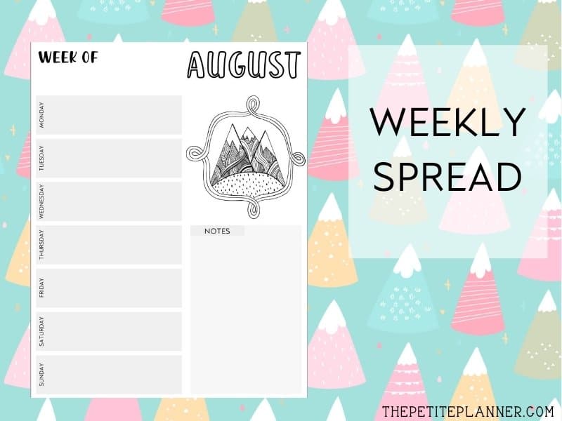 August Printable Journal Theme Pages